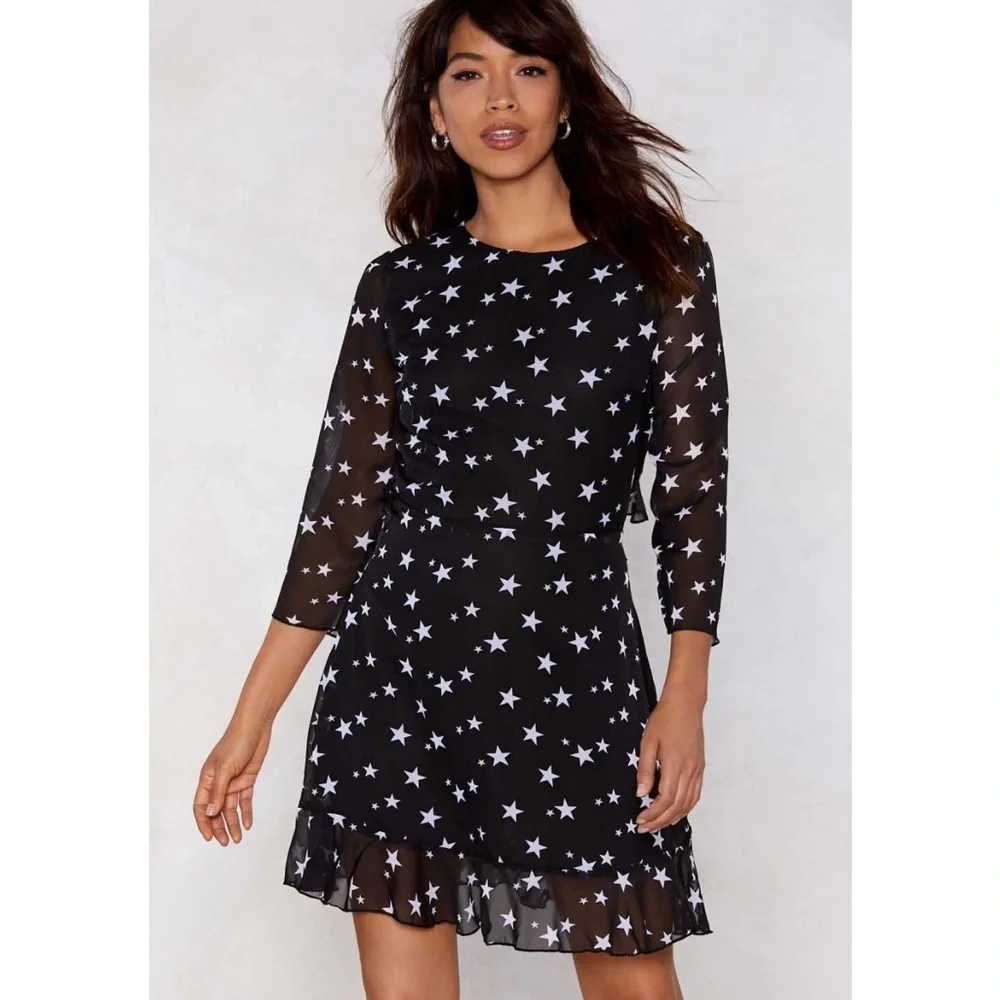 NWT Dress with Ruffle Open Back - Picture 8 of 10